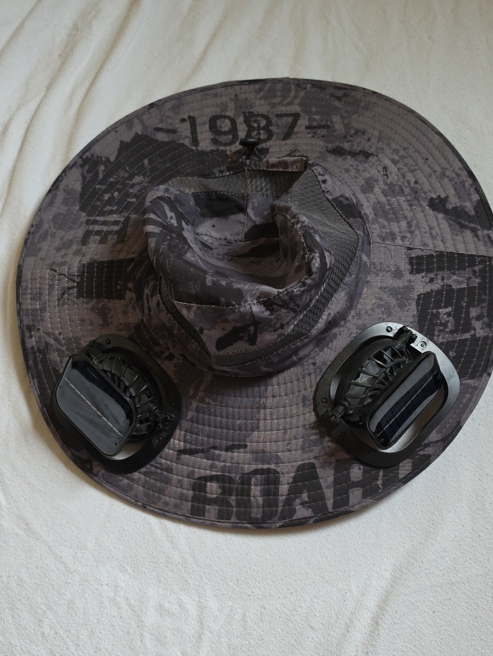 Men's Camo Ventilation Sun Hat - Gray